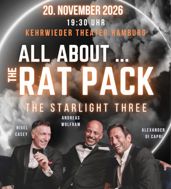 Plakat für eine Show über das Rat Pack im Kehrwieder Theater Hamburg am 20. November 2026.