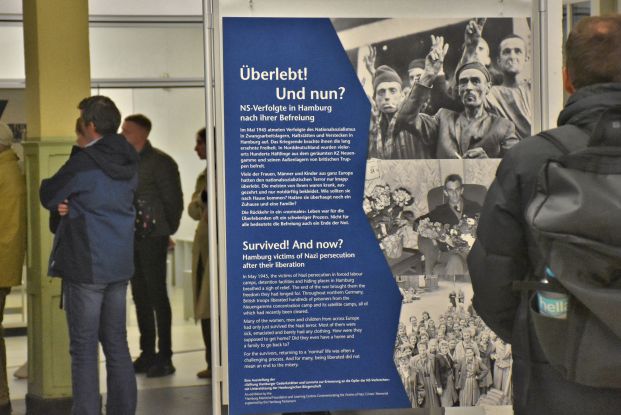 Ausstellung "Überlebt! Und nun? NS-Verfolgte in Hamburg nach ihrer Befreiung" in der KZ-Gedenkstätte Neuengamme, © Iris Groschek