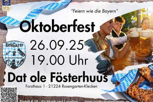 Werbeplakat Oktoberfest am 26. September im Dat ole Fösterhuss