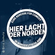 Logo mit dem Text 'Hier lacht der Norden' und 'Eure Adresse für Comedy in Norddeutschland'.
