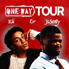 Poster der One Way Tour 2026 mit Kii und Js.Scotty vor rotem Hintergrund.