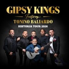 Bandfoto der Gipsy Kings mit Tonino Baliardo für die Historia Tour 2026.