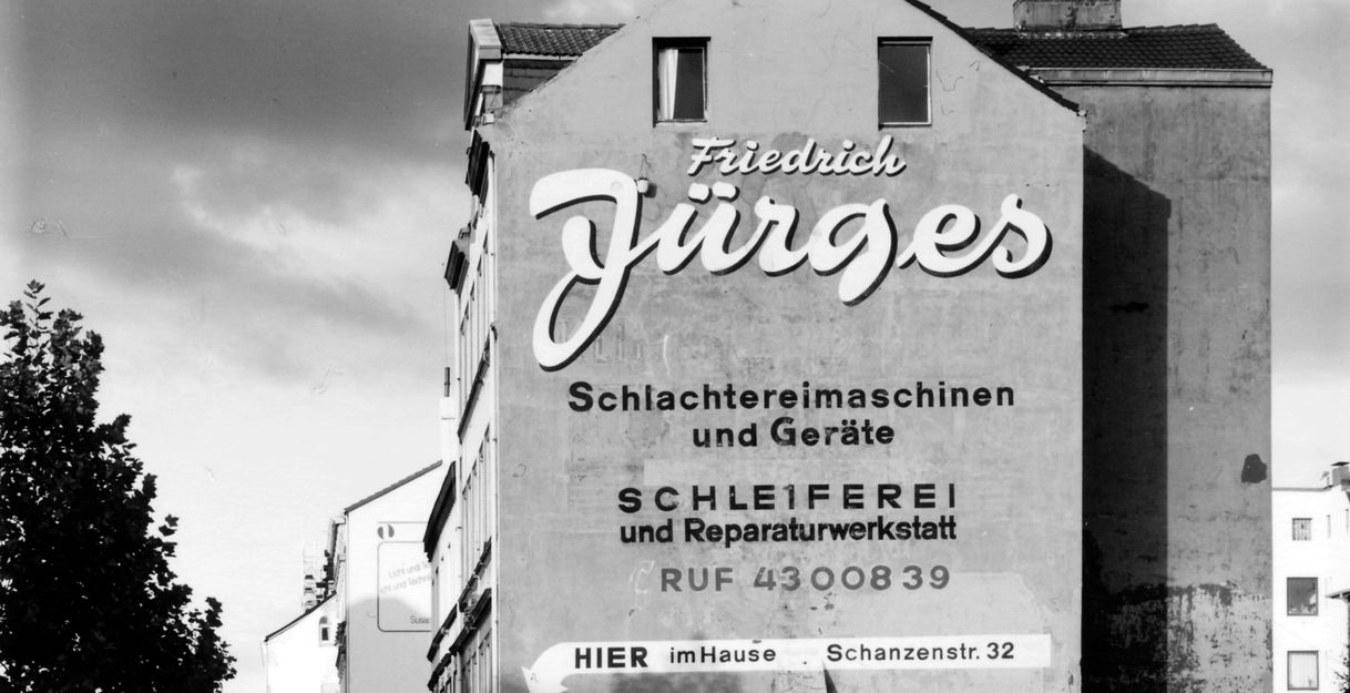 Schlachthofbezogenes Gewerbe in der Schanzenstraße 1991