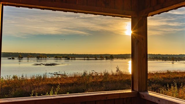 Sonnenuntergang im Tister Bauernmoor, © Björn Wengler/Moorbahn Burgsittensen