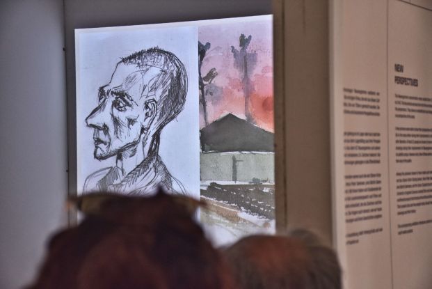 Ausstellung "Neu gesehen. Multimedia-Arbeiten über dänische Zeichner im KZ Neuengamme" in der KZ-Gedenkstätte Neuengamme, © Iris Groschek
