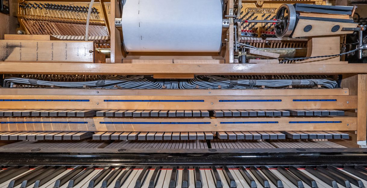 Blick auf das Welte-Klavier, frontal