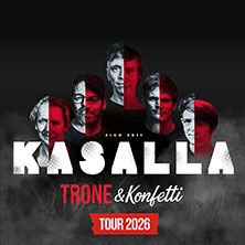 Poster der Kasalla Tour 2026 mit Bandmitgliedern und Tourtitel.
