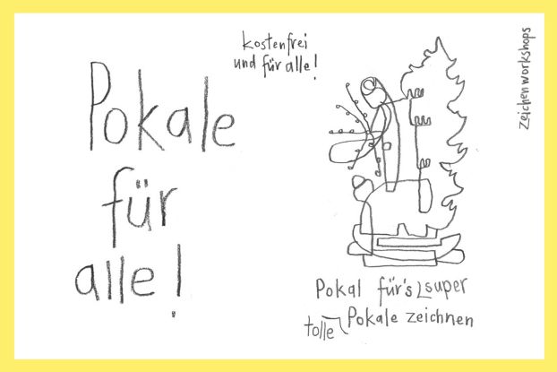 pokale-fuer-alle_zeichenworkshop, © nicole fally / safe new world studio