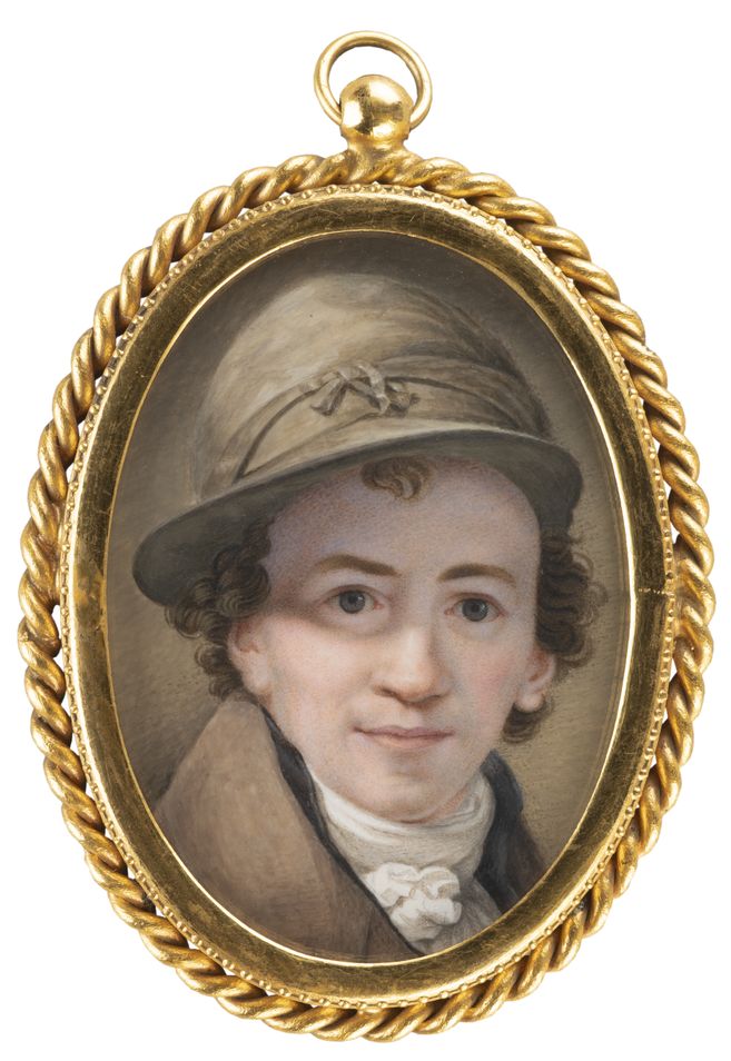 Friedrich Karl Gröger (1766–1838), Selbstbildnis, um 1800, Aquarell und Gouache auf Elfenbein 7,1 x 5,3 cm, Hamburger Kunsthalle © Hamburger Kunsthalle, Foto: Birgitt Schmedding