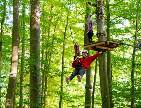Flug mit dem Flying Fox