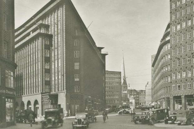 Teil 1: Kontorhausviertel und Speicherstadt, © Hans Hartz: Chilehaus (1928-1971), Verlag Hans Andres. Sammlung: Museum für Hamburgische Geschichte.