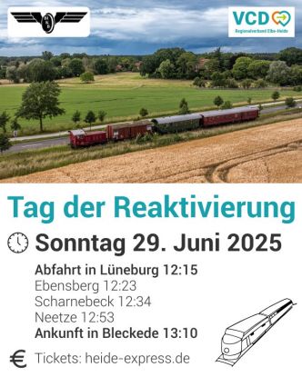 Tag der Reaktivierung am 29. Juni 2025, © VCD Elbe-Heide