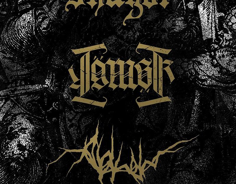 Poster für ein Konzert im Bambi Galore mit den Bands Shagor, Lömsk und Abkehr.