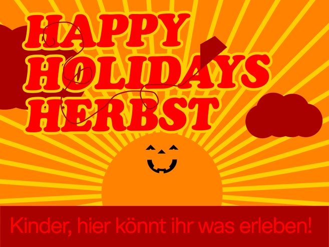 Eine Sonne, die aussieht wie ein Kürbis.