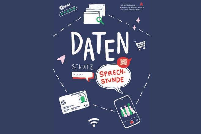Symbolische Darstellung von einer Gesundheitskarte, einem Handy, Akten etc.