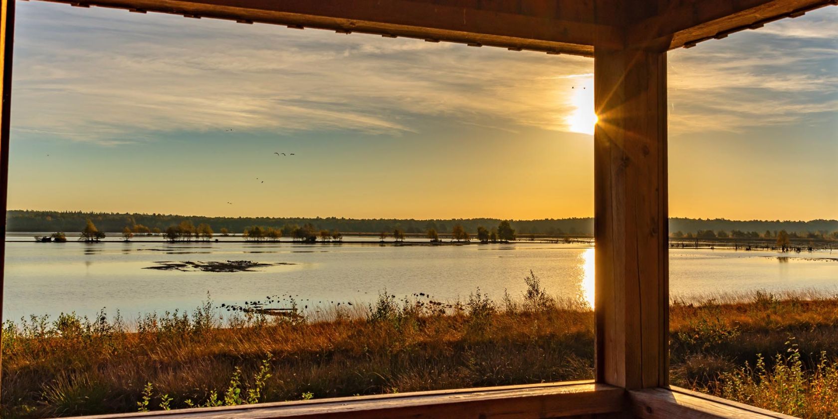 Sonnenuntergang im Tister Bauernmoor, © Björn Wengler/Moorbahn Burgsittensen