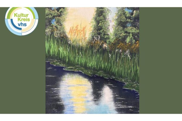 Malen mit Pastellkreide "Spiegelund am See", © VHS