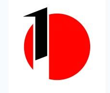 Logo mit rotem Kreis und schwarzer, stilisierter Eins.