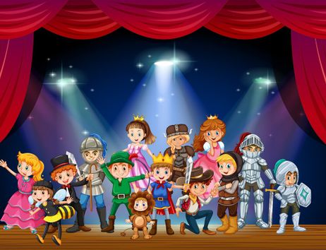 Kinder spielen Theater