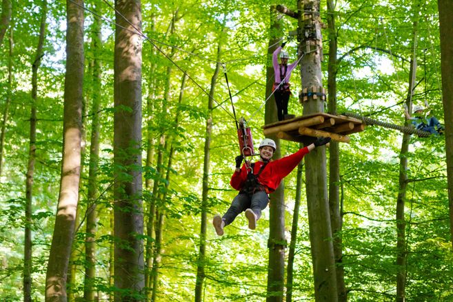 Flug mit dem Flying Fox