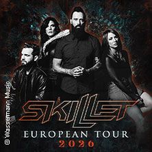 Band Skillet auf Tourposter für Europatour 2026.