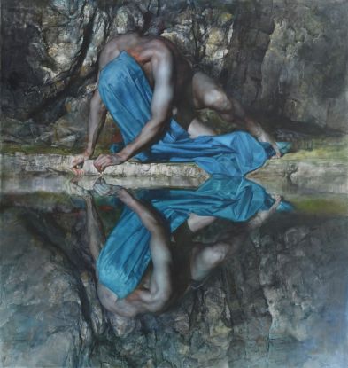 Reflexion VIII, 2024, Öl auf Leinwand, 180x170cm, © Tibor Pogonyi