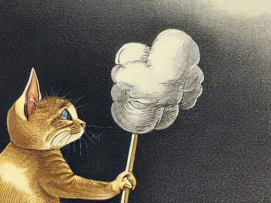 Cat in the Clouds, © AI