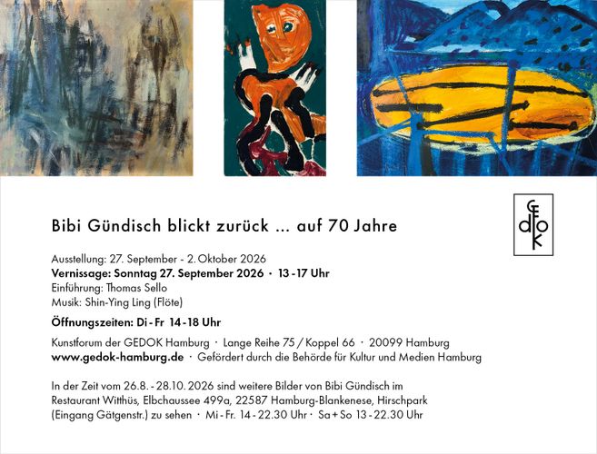 Das Bild zeigt die Einladungskarte zur Ausstellung