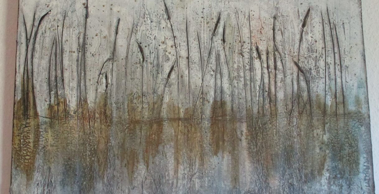 eine abstrakte Moor- oder Meerlandschaft