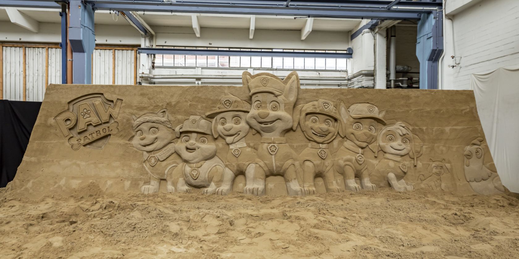 Sandskulpturen Travemünde "Klappe zu! Film ab!", © Yves Weiske
