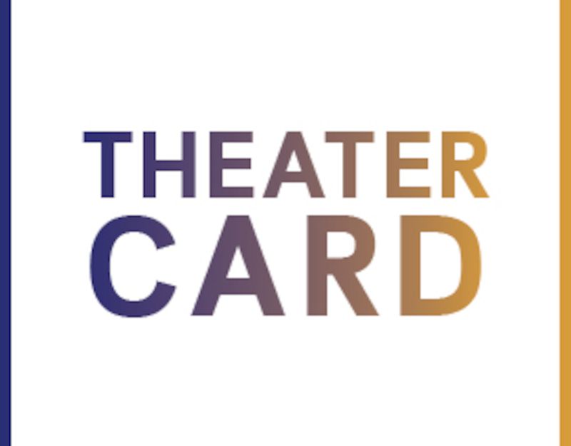 Logo der Theater-Card mit Farbverlauf und Text.