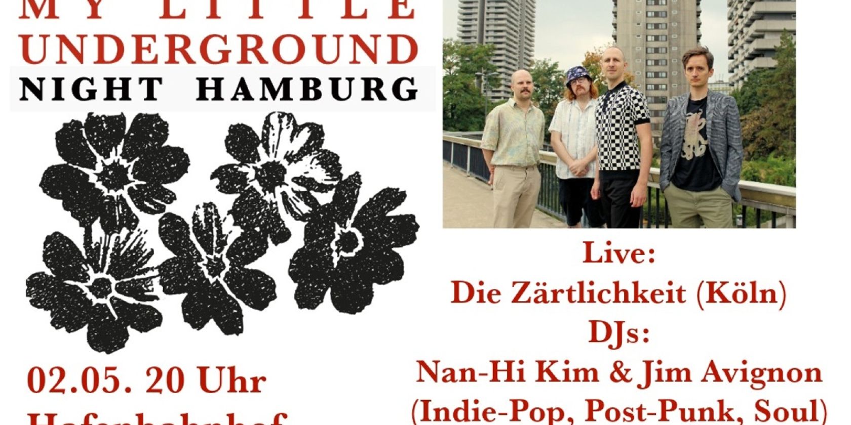 My Little Underground Night: Die Zärtlichkeit LIVE, plus Nan-Hi Kim &amp; Jim Avignon (DJs), © Andre Jegodka