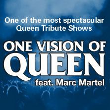 Plakat für die Queen Tribute Show 'One Vision of Queen' mit Marc Martel.
