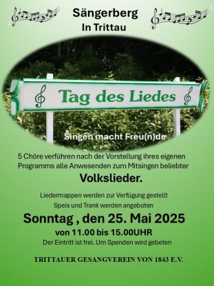 MGV TdL Plakat 2024, © Jürgen zum Felde, 1. Vors. Trittauer Gesangverein e.V.