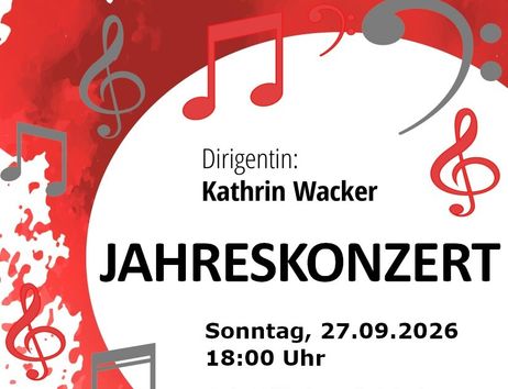 Plakat für das Jahreskonzert des Jungen Blasorchesters Norderstedt 2026.