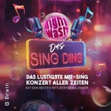 Werbung für NightWash - Das Sing Ding, ein Mit-Sing-Konzert mit Hits der 80er und 2000er.