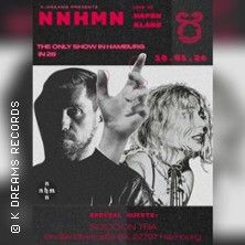Poster für ein Konzert von NNHMN in Hamburg mit Vorband und DJs.