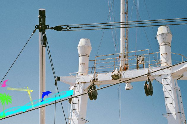 Open Ship, der Blick in den Himmel, der A-Mast vor Dir!