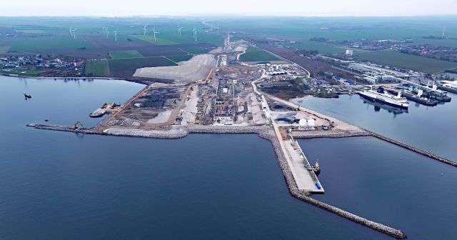 Baustelle Fehmarnbelt-Tunnel deutsche Seite