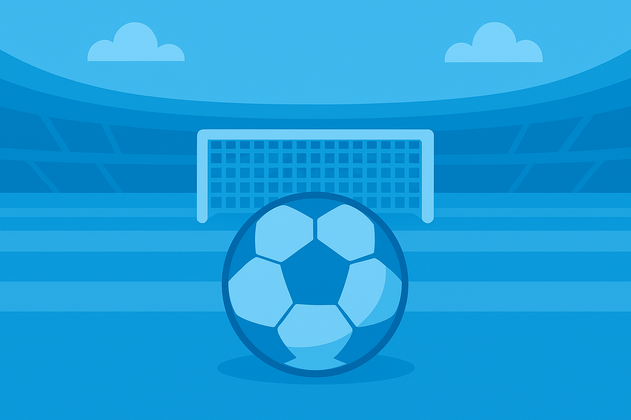 Symbolbild: Fußballstadion in Blau