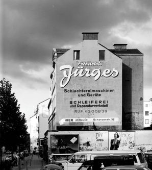 Schlachthofbezogenes Gewerbe in der Schanzenstraße 1991