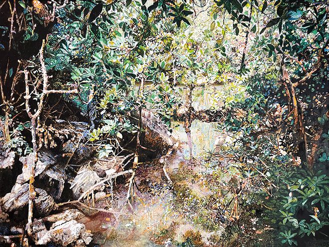 Gemälde, Urwald, fotorealistisch, Künstler Rolf Schröder-Borm
