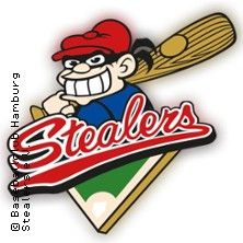 Logo der Hamburg Stealers mit einem Cartoon-Charakter und Baseballschläger.