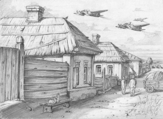 Häftlinge des KZ Neuengamme aus der Ukraine, Zeichnungen von Oliksandr Putivskiy und Roman Kolesnikov, © Roman Kolesnikov