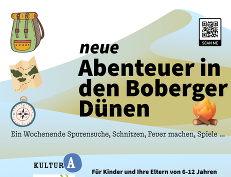 Plakat mit einer blauen Düne
