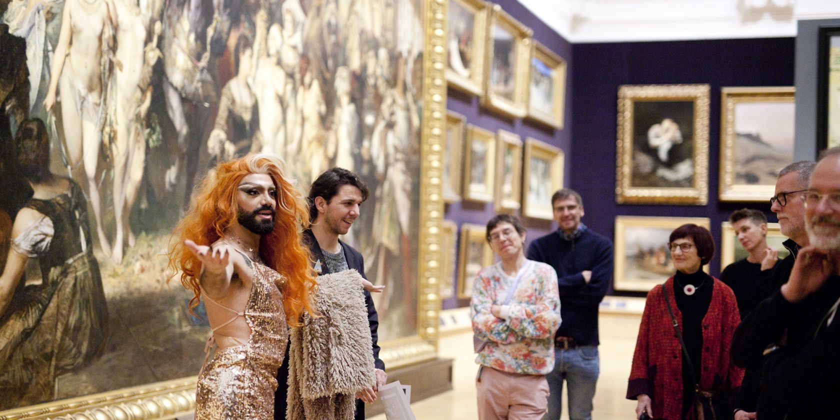 Dragführung in der Hamburger Kunsthalle mit Lady Sasha, 2024, © Hamburger Kunsthalle, Foto: Vera Drebusch