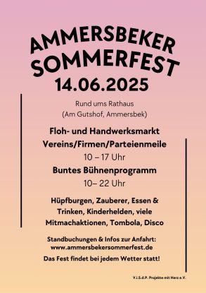 Ammersbeker Sommerfest Flyer, © Projekte mit Herz e.V.