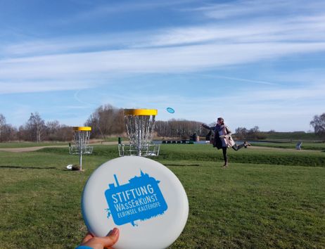 Disc-Golf-Scheibe auf Kaltehofe