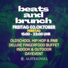 Werbung für Beats and Brunch Event auf der Alsterinsel Hamburg am 3. Oktober.