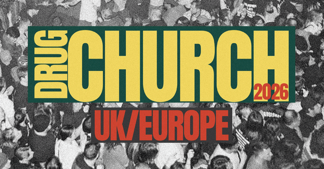Poster für die Drug Church Tour 2026 in UK und Europa.